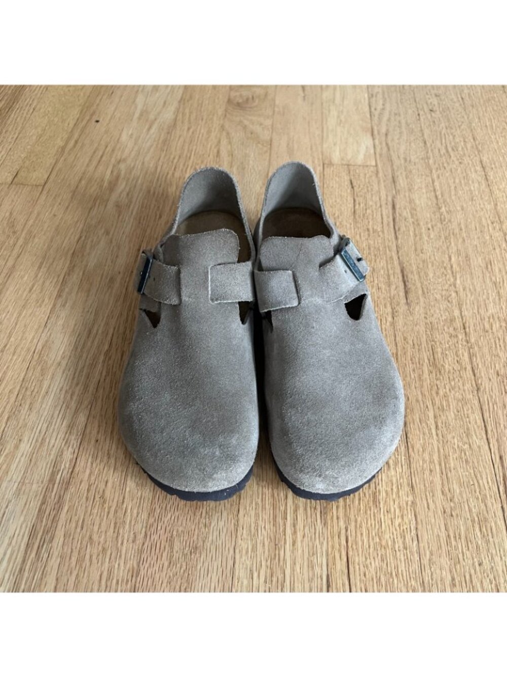 Birkenstock London Taupe Suede Leather Closed-Toe Shoes Women's Size 37 N/US 6 - Picture 2 of 12